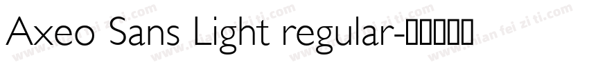 Axeo Sans Light regular字体转换